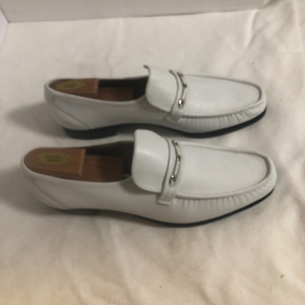 Florsheim White Leather Bit Loafer - 70
